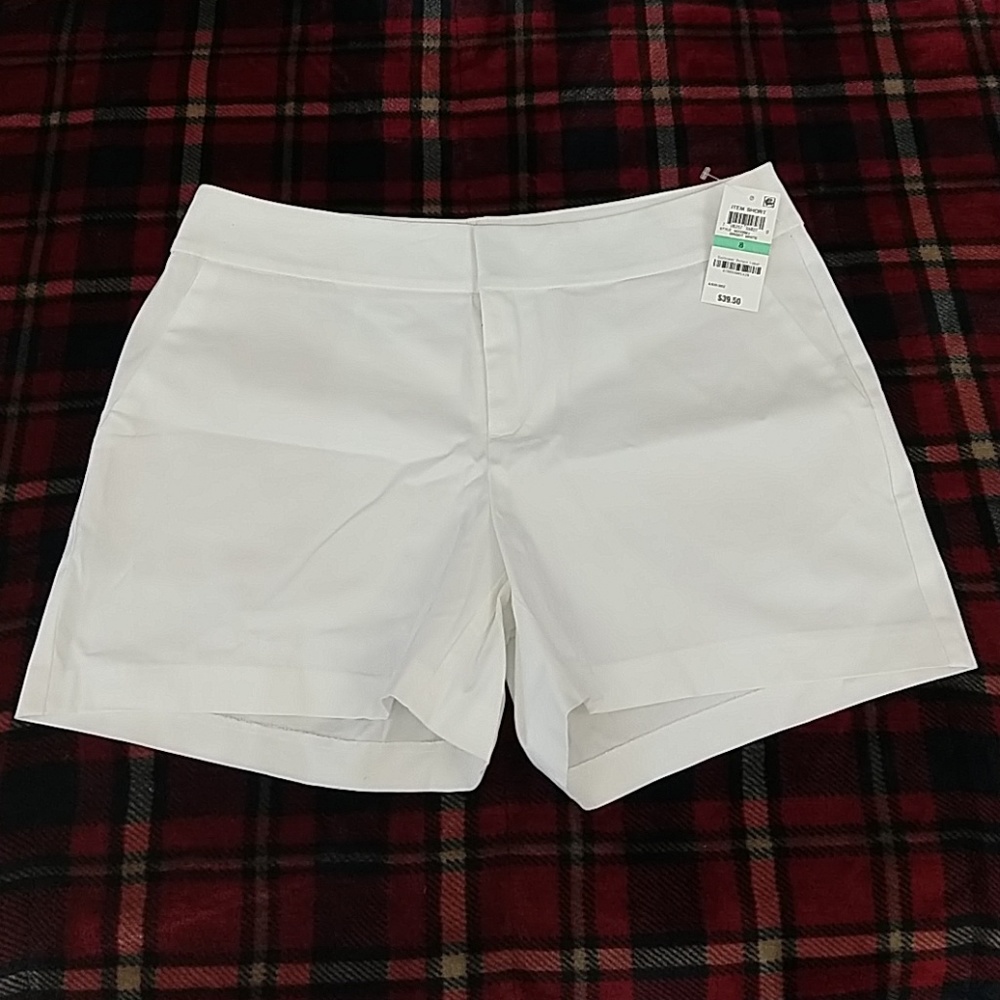 Maison Jules Classic White Chino Shorts Size 8